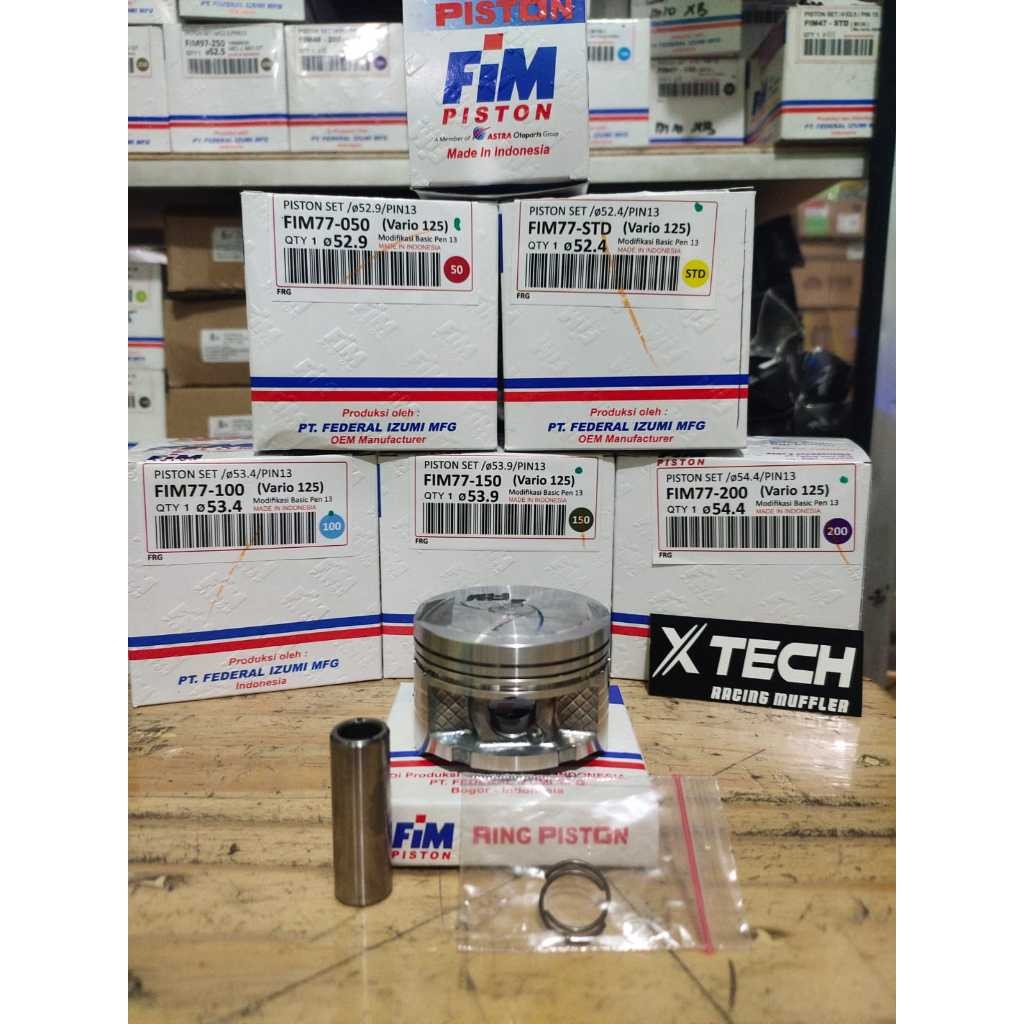 SEHER PISTON VARIO 125 OS STD 50 100 150 200 PIN 13 FIM IZUMI