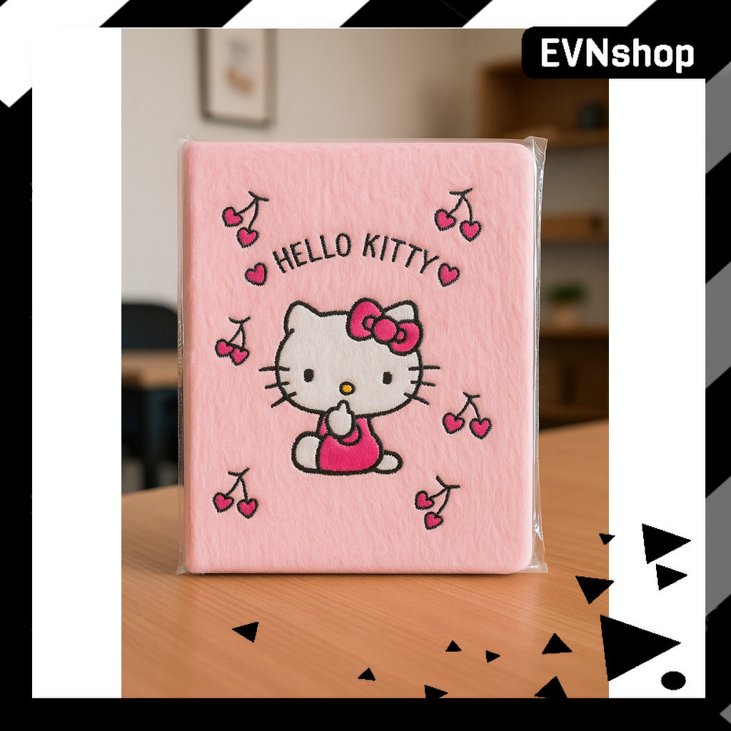

NOTES BULU Agenda Diary Hello Kitty Kuromi Sanrio A5 | Buku Catatan Harian Lucu Pink Cover Bulu Lembut