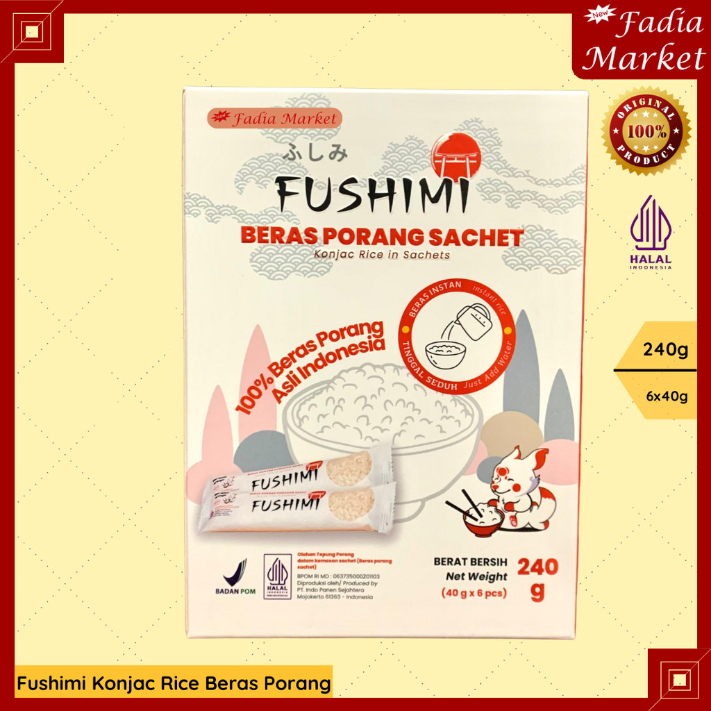 

Fushimi Konjac Rice Beras Porang 240g 6x40g