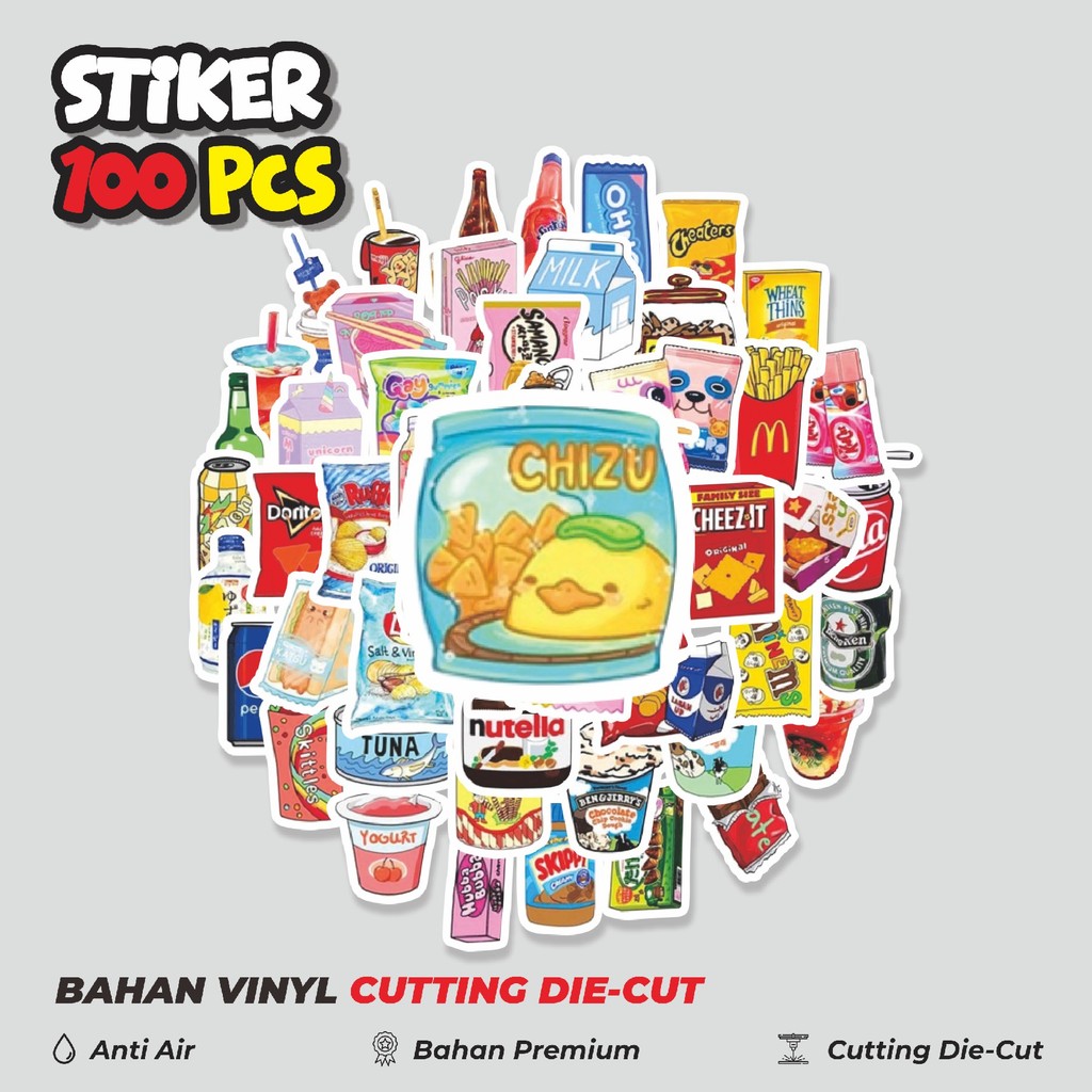 

Terbaru! 50 pcs Stiker You Don't Know Food/ Stiker Makanan & Minuman ringan Dekorasi Lucu Kreatif untuk Notebook, Skateboard, HP