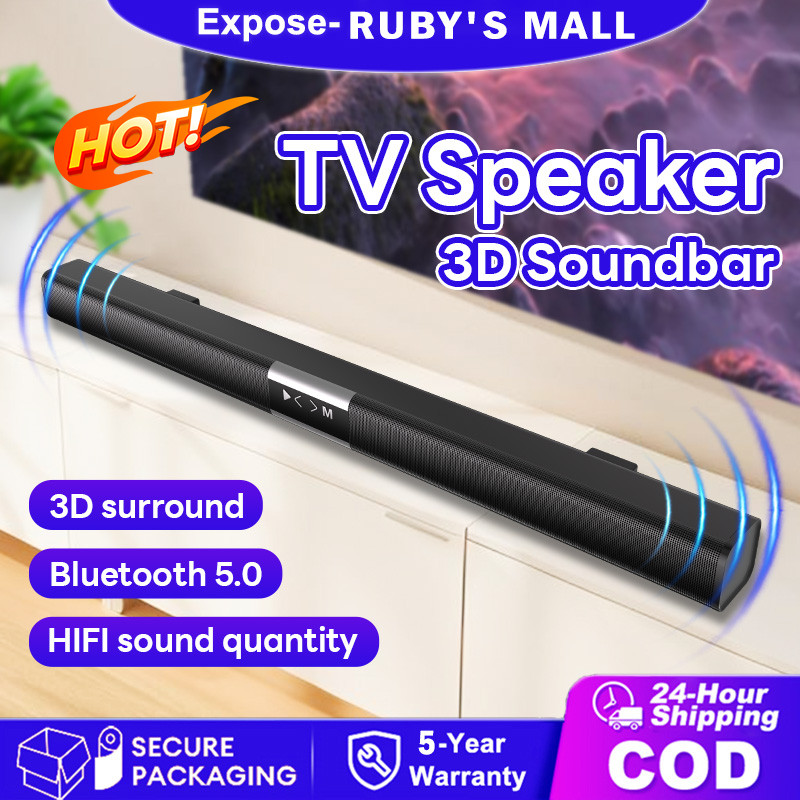 3D TV Speaker Soundbar Bluetooth Super Bass Soundbar Polytron Subwoofer Portable Home Theater