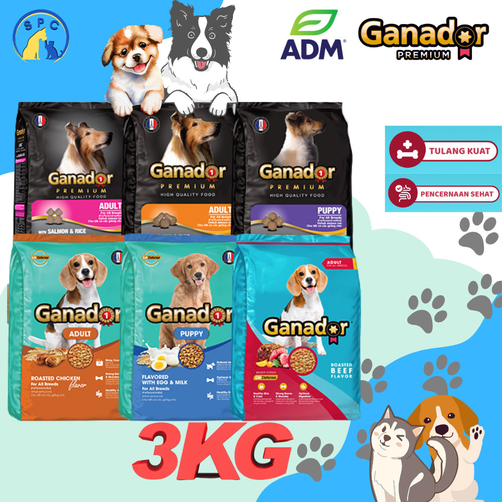 Ganador Dog Food 3kg All Varian Makanan Anjing Pet Food Ganador Premium Dog Food