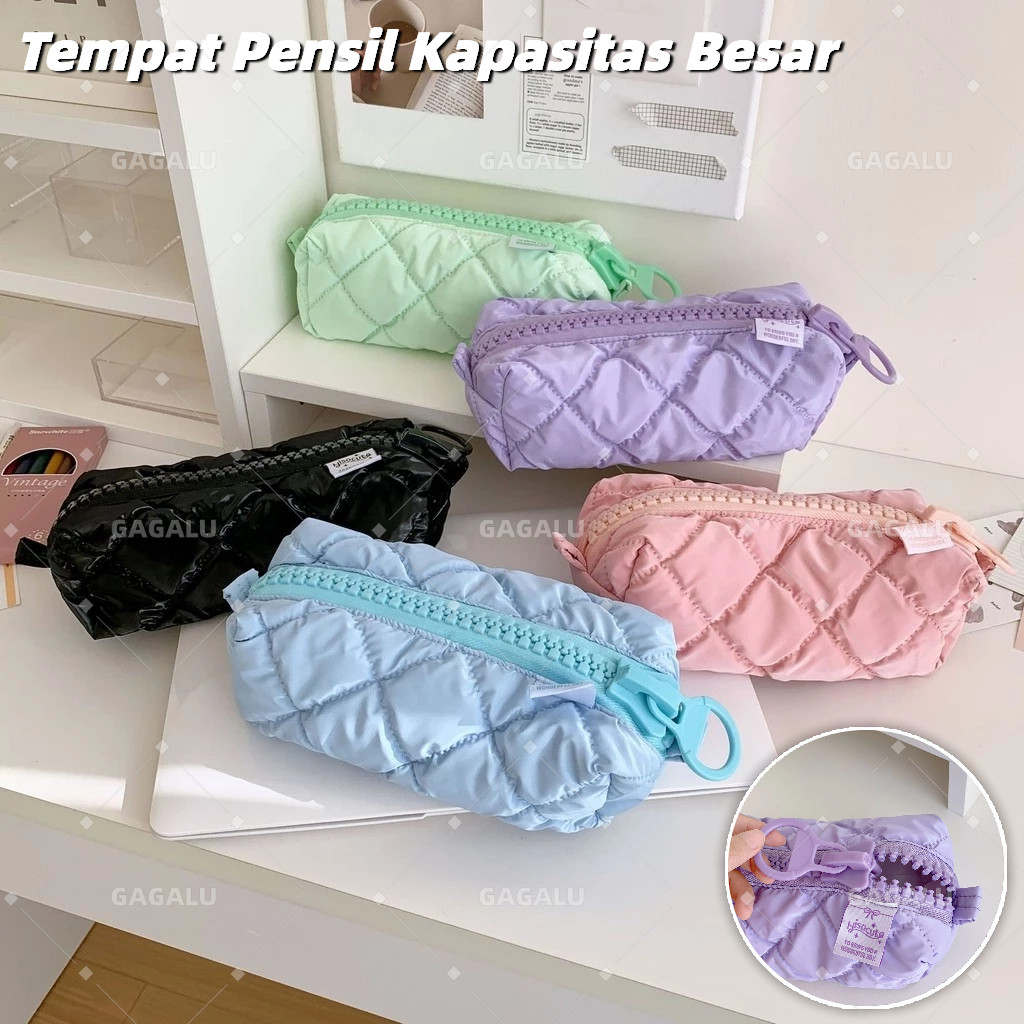 

GAGALU Tempat Pencil Pouch Makeup Tas Kosmetik Bow Pita Y2K Aesthetic / Tas Penyimpanan Kosmetik Lembut/ Kotak Pensil Ritsleting Besar Berwarna Permen