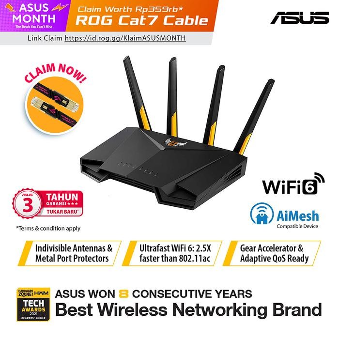 ASUS TUF-AX3000 Dual Band WiFi 6 Router TUF Gaming AX3000
