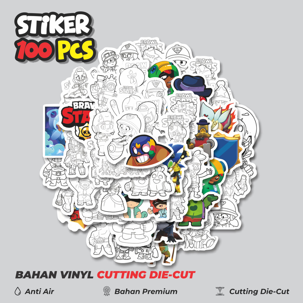

Terbaru! 50 pcs Stiker Kartun Brawl Stars [Game Pertempuran] Dekorasi Lucu Kreatif untuk Notebook, Skateboard, HP