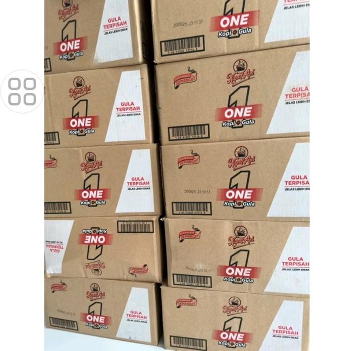 

(OFFICIAL MANTAP) Kapal Api One 1 Dus 12 Renceng kopi dan Gula Terpisah - Robusta - Coffee Bubuk manisnya atur sendiri