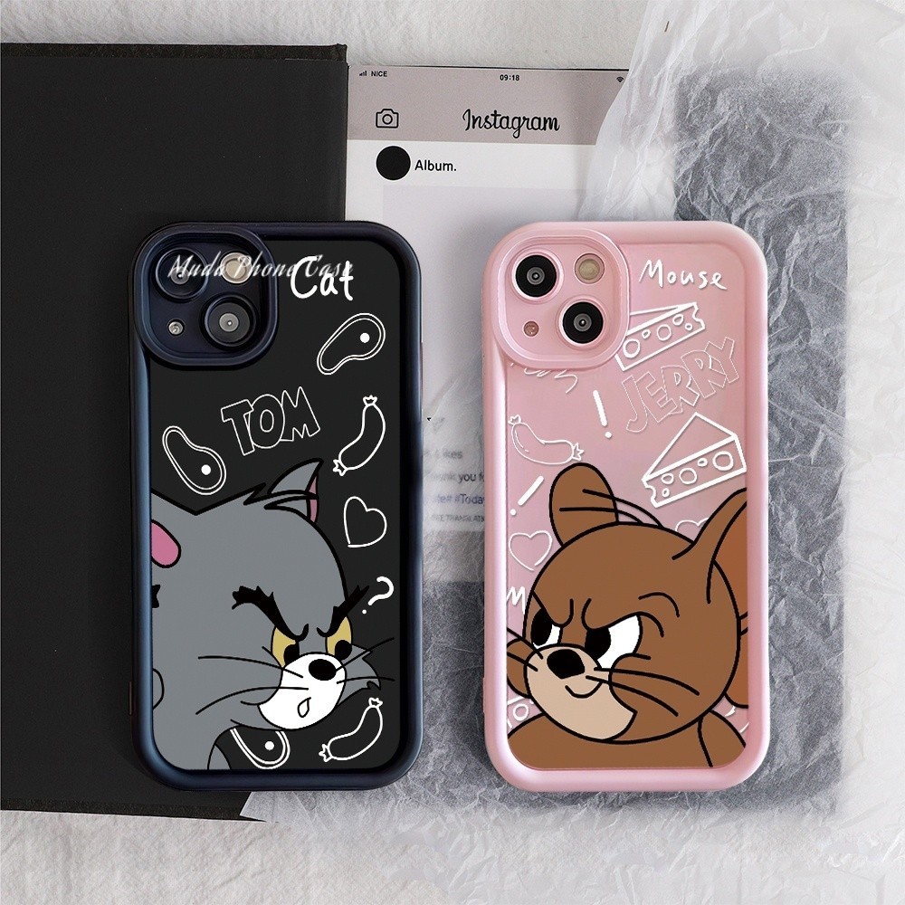 iPhone Case Cat and Mouse Couple Case iPhone 16 11 12 13 14 15 PRO MAX XR XS X 7 8 15 16 PLUS kartun