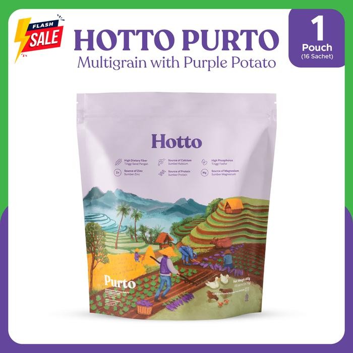 

FLASH SALE!!! Hotto Purto Pouch Oat Multigrain Oatmeal Sereal dengan Ubi Ungu - 1 Pouch