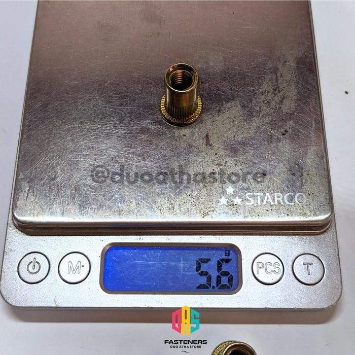 Rivet Nut M8 Yellow / Mur Rivet M8 Kuning / Insert Nut M8 / Sert Nut - 50 Pcs