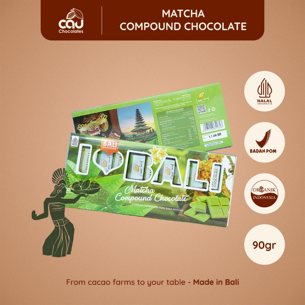 

Cocoa Land - Compound Chocolate I Love Bali Matcha - 90 gr