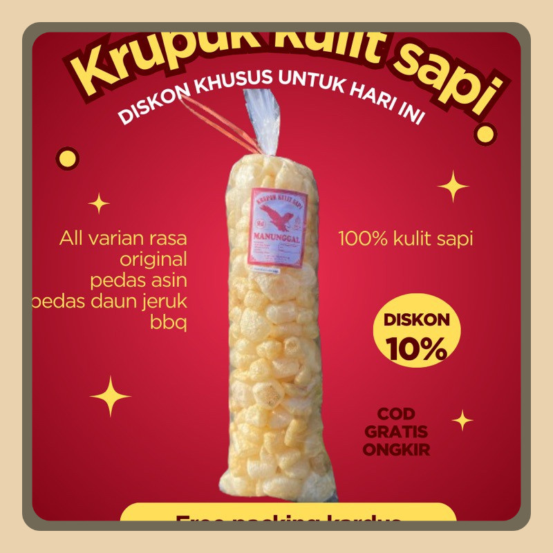 

krupuk rambak kulit sapi varian rasa Dorokdok rambak kulit sapi /krupuk varian rasa renyah dan murah