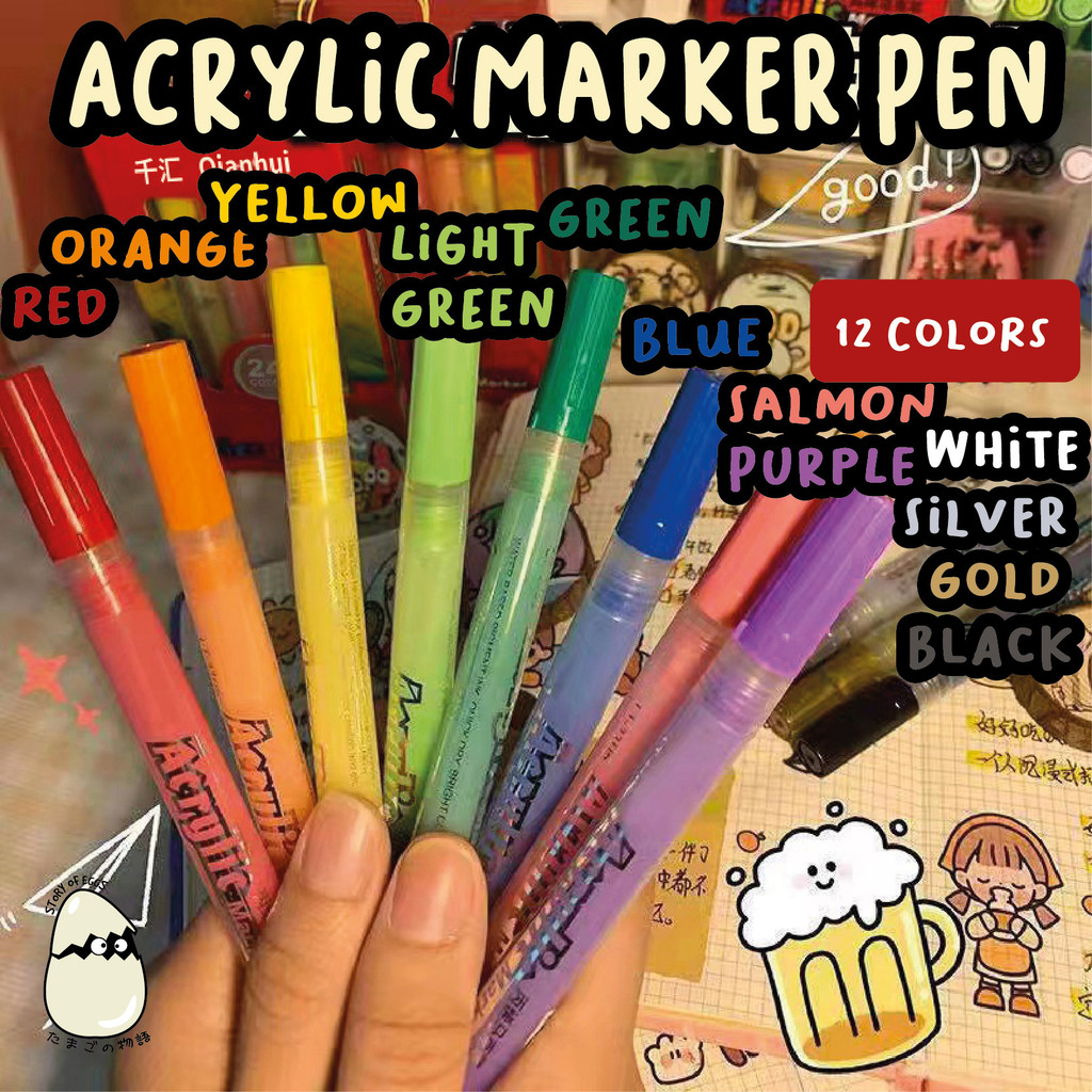 

Acrylic Marker l Spidol Warna l Spidol Acrylic Marker l Spidol Akrilik l Spidol Marker Kaca l Marker