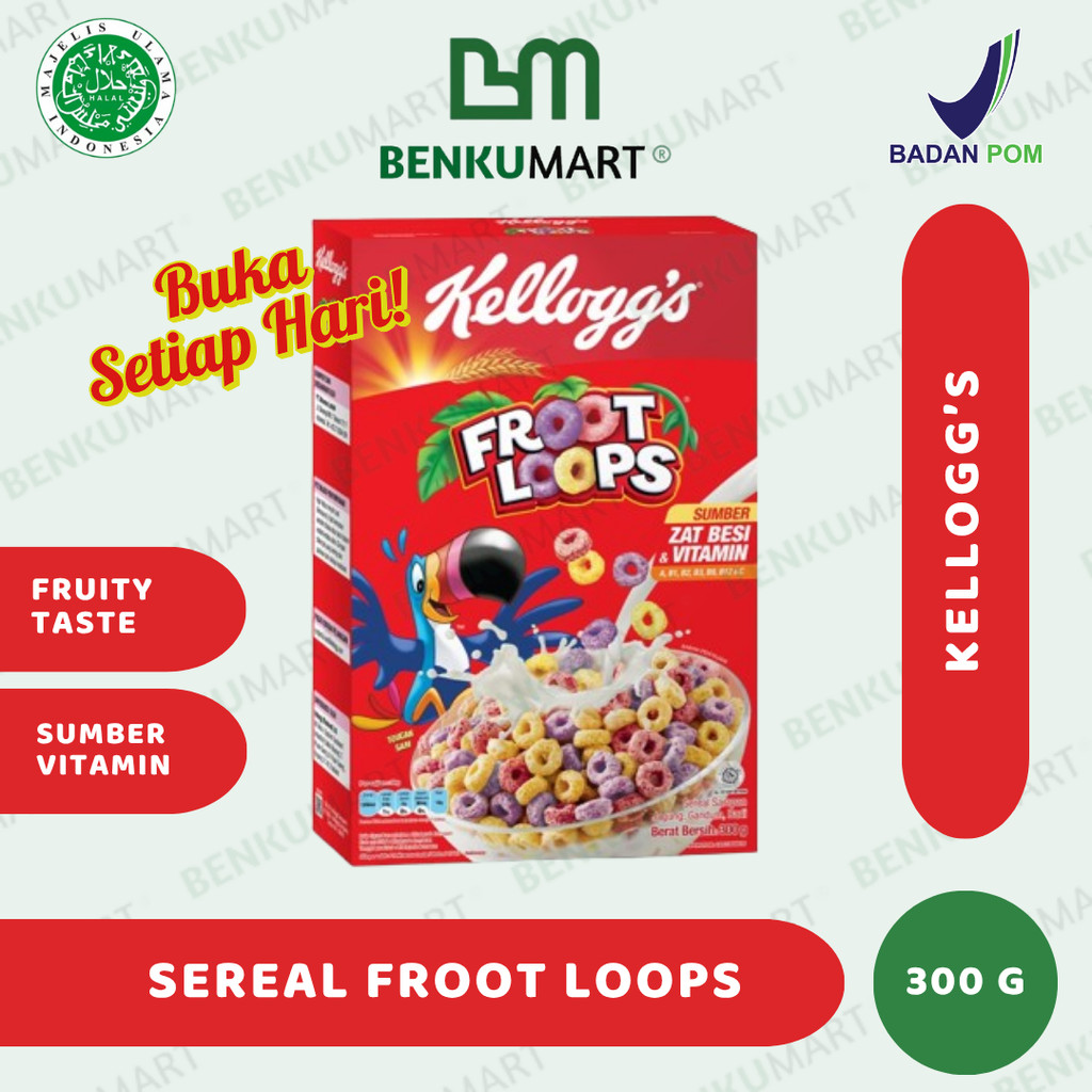 

Kelloggs Froot Loops 300 gr - Sereal Keloggs Fruit Loops Kellogg's Kelogs (300g)