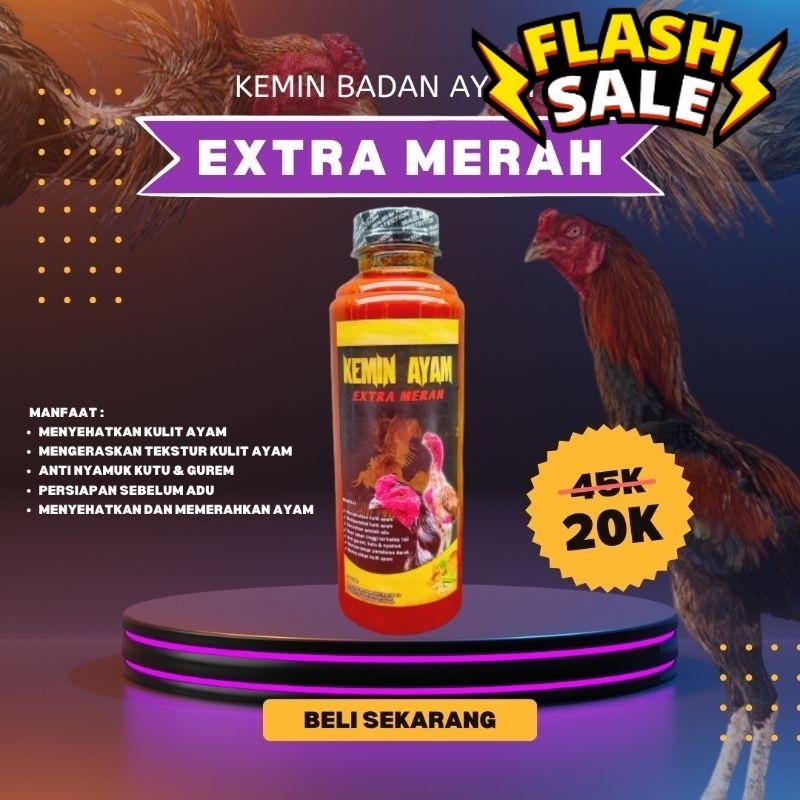 New KEMIN AYAM ADUAN EXTRA MERAH kulit ayam bangkok thailand tebal 250ml