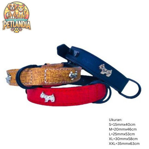 KALUNG ANJING PREMIUM - COLLAR ANJING MOTIF ANJING - DOG COLLAR