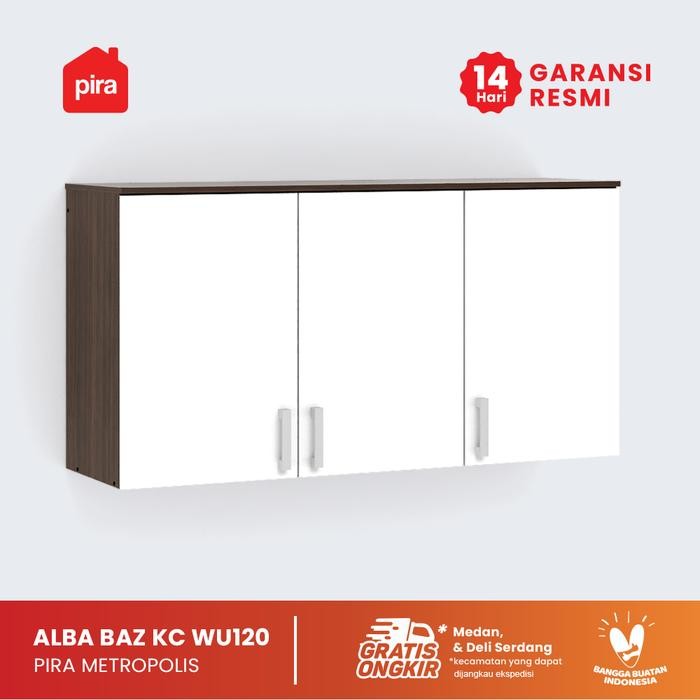 Pira Metropolis - ALBA BAZ KC WU120 Kabinet Gantung Dapur - AMERICAN-WHITE