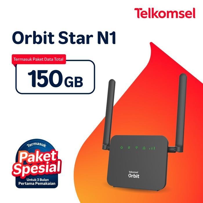 Modem Home Router 4G MiFi WiFi Telkomsel Orbit STAR N1 MODEM WIFI 4G HIGH SPEED FREE TELKOMSEL 150GB