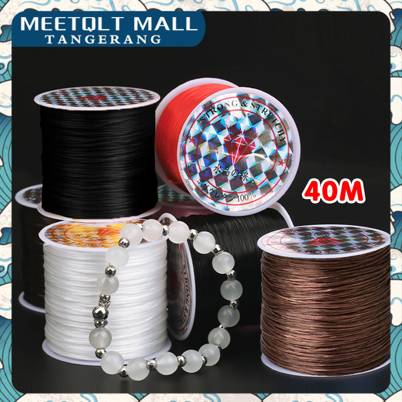 Tali Benang Karet Elastis / 35m 0.8mm / Untuk Gelang Elastis Kuat