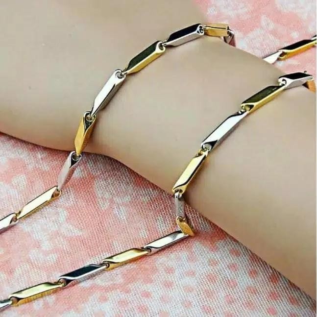 Kalung TITANIUM PRIA Rantai Padi Anti Karat Selamanya | Kalung TITANIUM rantai padi