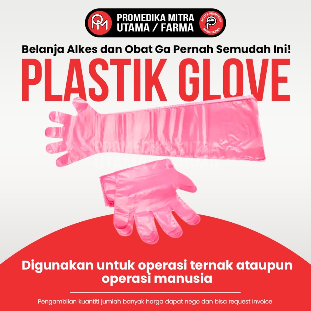 Plastik Glove IB Sapi Kerbau / Sarung Tangan Inseminasi Buatan 5 Jari