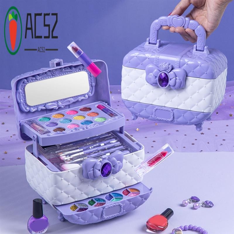 AC52-Princess Cosmetic Toy Set Safe Cosmetic Toy For Girl Non-Toxic Beauty Set Washable Fashion Make