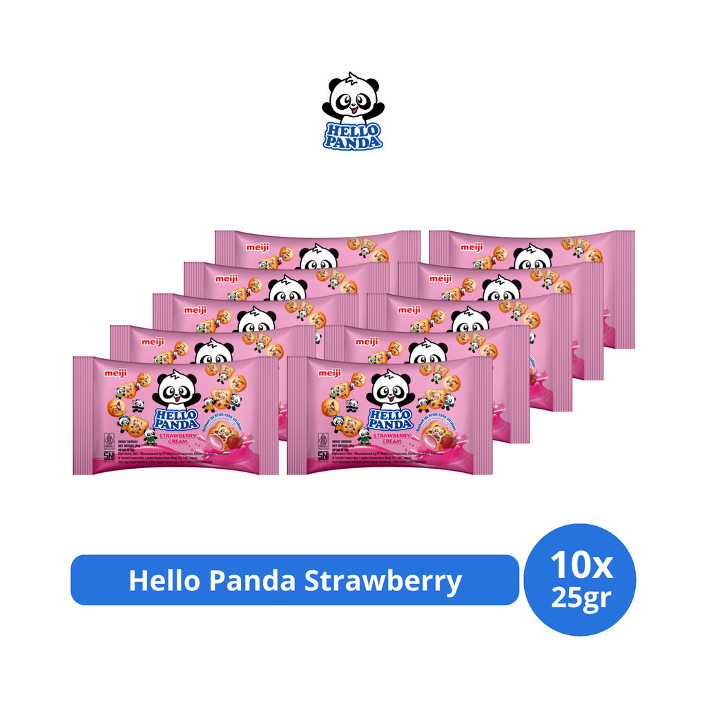 

Hello Panda Strawberry 25gr x 10 Pcs