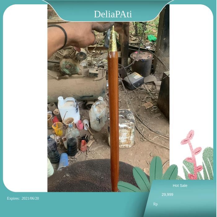 deder tombak dari kayu mahoni ulir lurus finishingan lengkap denagan tunjung gratis stel bk Keris se