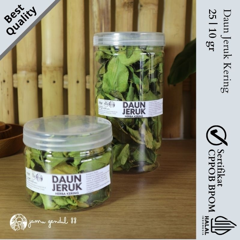

Daun Jeruk Purut Kering | Rempah Kering by Jamu Gendul 88 | Kualitas Premium terlaris