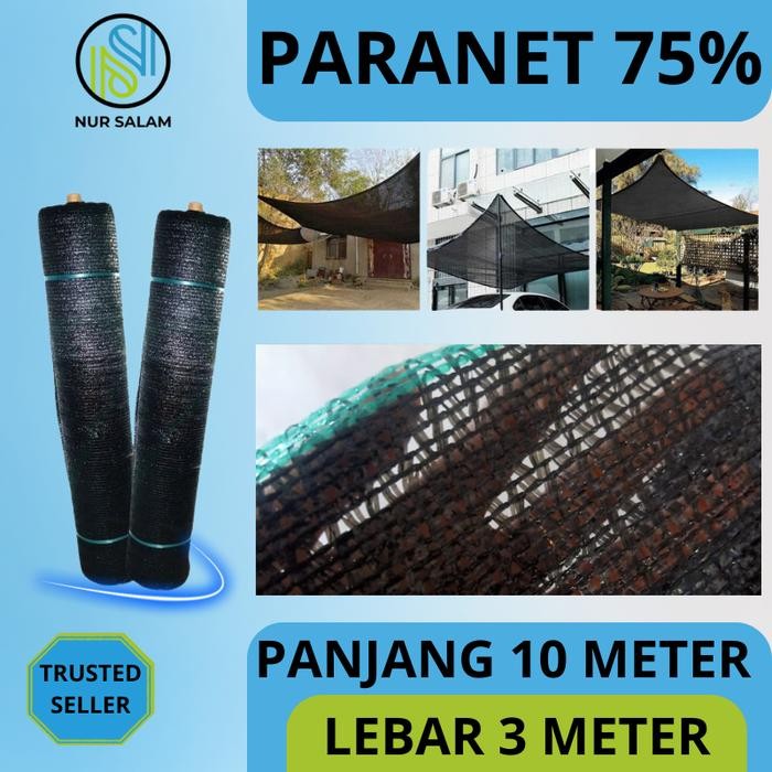 Sale PARANET 75 PERSEN Panjang 10 meter * Lebar 3 meter ( paket ) Tanaman Jaring Paranet - 75%Happy 