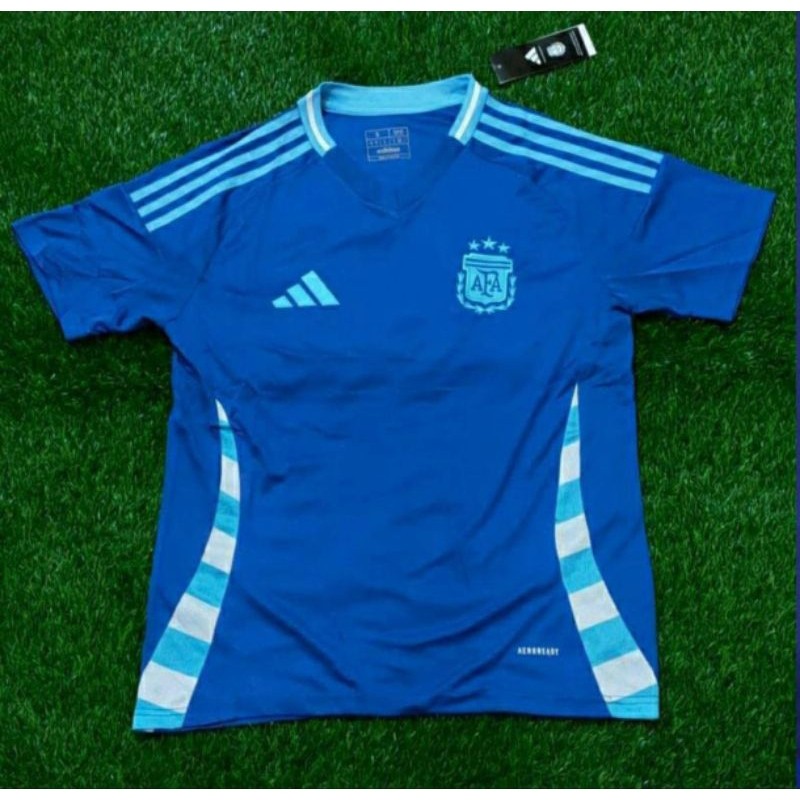 JERSEY BAJU BOLA ARGENTINA AWAY COPA AMERICA 2024 GRADE ORI + PATCH WCC