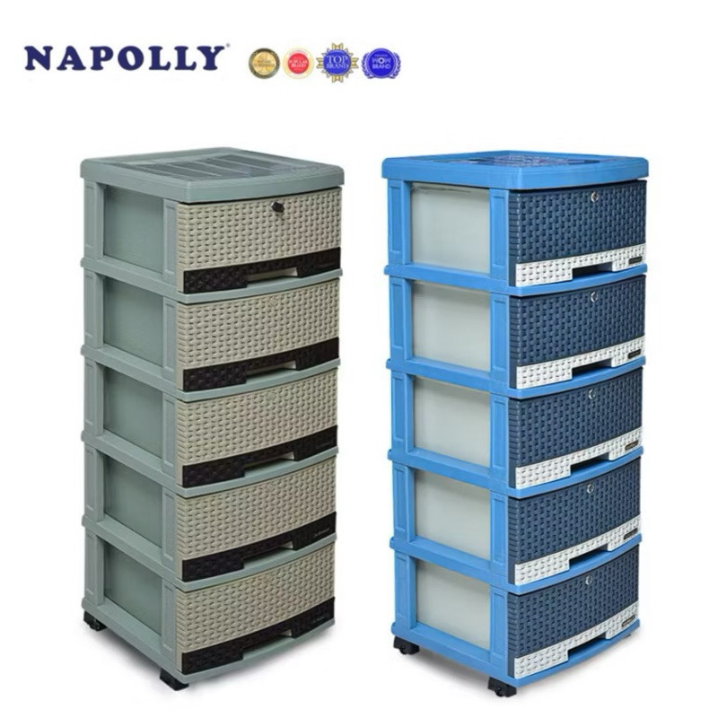 SCD 5 K1 - RAK LACI CABINET NAPOLLY / Laci Napolly Cabinet 5 susun / Rak Plastik / Laci Plastik Napo