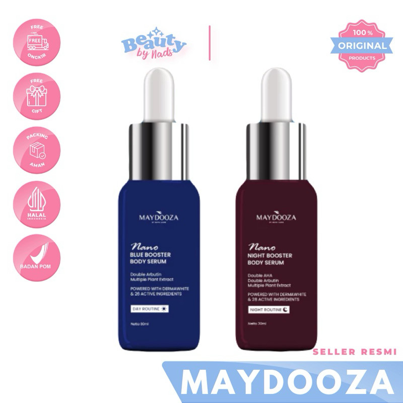 GK BEAUTYBY.NADS | MAYDOOZA NANO BLUE BOOSTER 30ML BODY SERUM NIGHT BOOSTER BODY SERUM WHITENING BOO