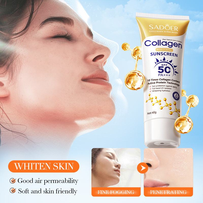 [COD]Sunscreen Sunscreen Whitening Moisturizing Refreshing Sunscreen Anti Wrinkle Bone Collagen-AW