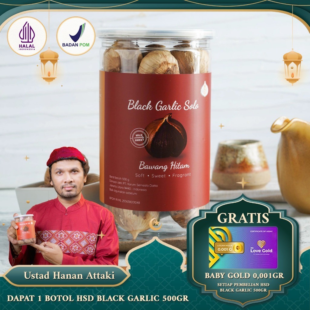 

[WMK] HSD Black Garlic Solo ( Bawang Hitam Tunggal) 500 Gr