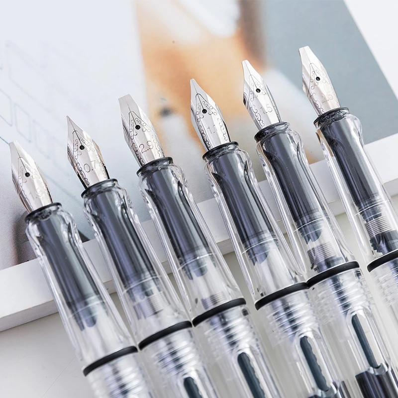 

6pcs/Set Calligraphy Parallel Pen Art Flat Tip Tibetan Arabic Fountain Pen Writing Pen for Gothic Letter Caligraphy Stationery