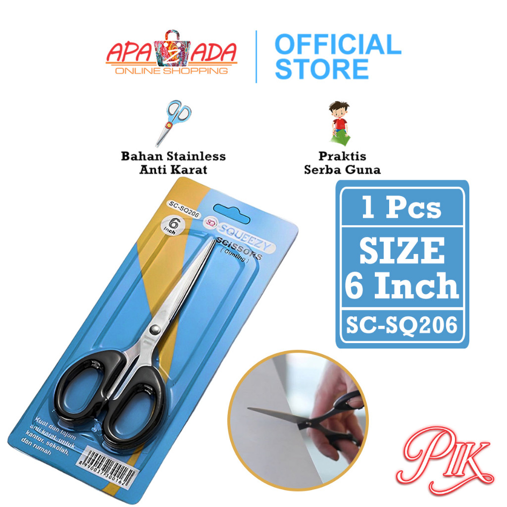 

Apazada Gunting Kain Kertas Stainless Serbaguna / Gunting Kantor Sekolah / Gunting Murah SC-SQ206