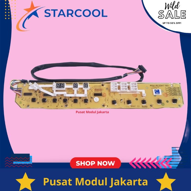 DENPOO DWF-077HF / DWF-087 HF / DWF-097HF modul pcb mesin cuci Top LoadingCO