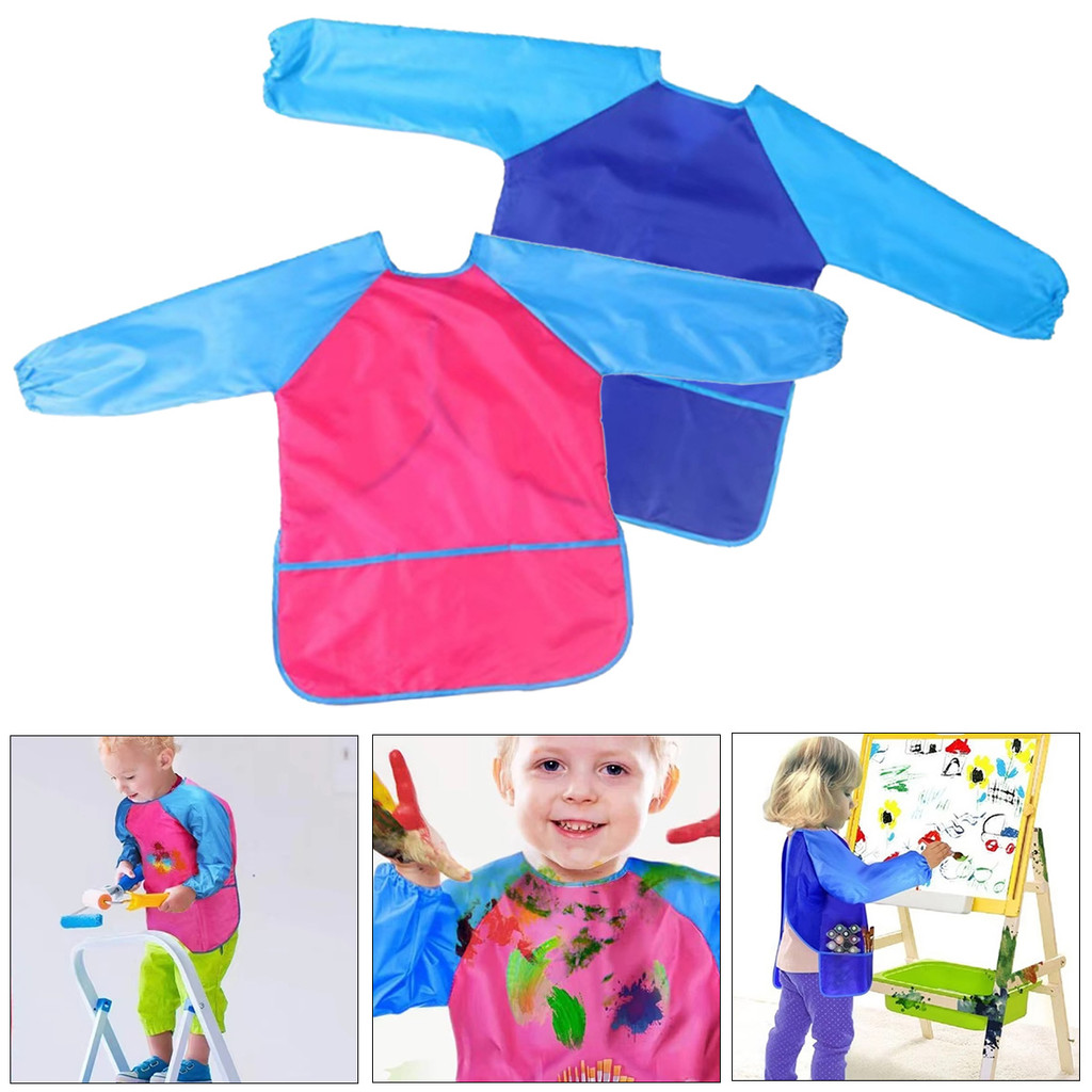 Celemek lukis anak Kids Apron Celemek Lukis Drawing Masak Melukis  Cooking Apron Waterproof