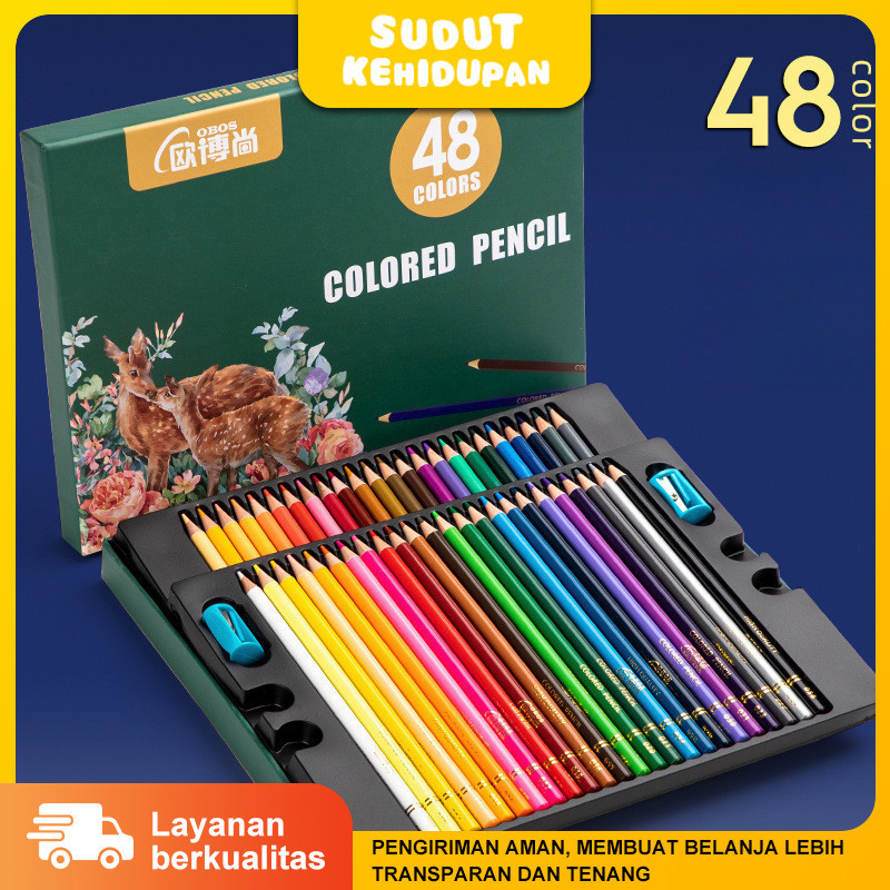 

OBOS Professional 72 Warna Pensil Warna Minyak Pensil Sketsa dan Menggambar untuk Hand Drawing