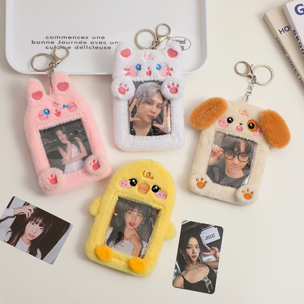 

BEST SELLER Photocard Holder Keychain Gantungan PC Card Holder Boneka Bulu Kpop