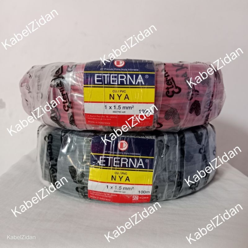 Kabel NYA 1x1,5 merk ETERNA 100meter