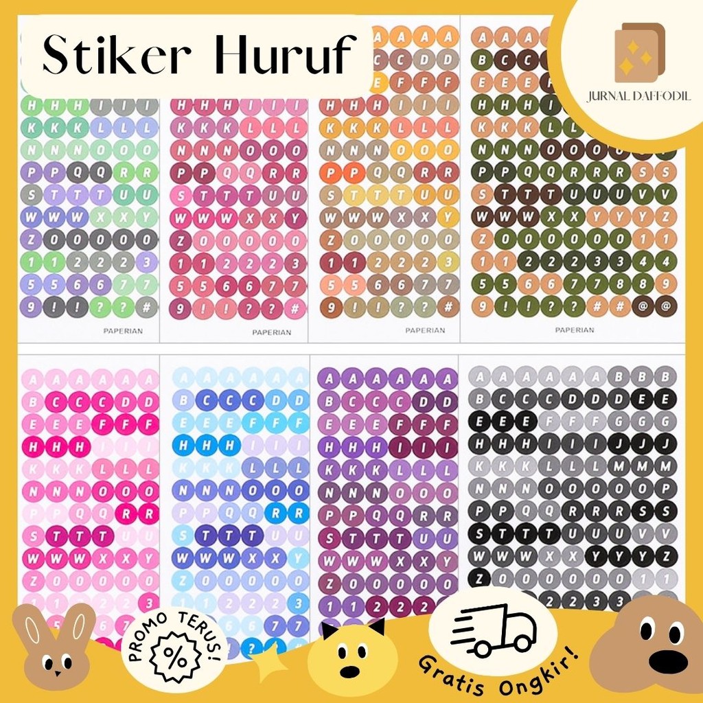 

Jurnal Daffodil - [SET/ 4PCS] Stiker Huruf Deco DIY Planner BUJO Stiker Aesthetic Alphabet Sticker Bullet Journal Sticker Set Planner Jurnal Stiker Alfabet Abjad