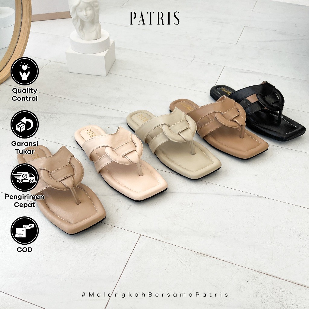 PATRIS Ruth Sandal Wanita Flat / Teplek