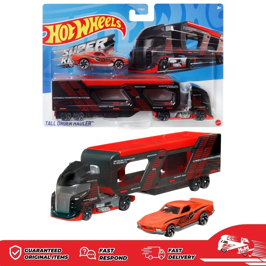 Hot Wheels Super Rigs Tall Order Hauler - Hauler Transporter - BDW51-937U