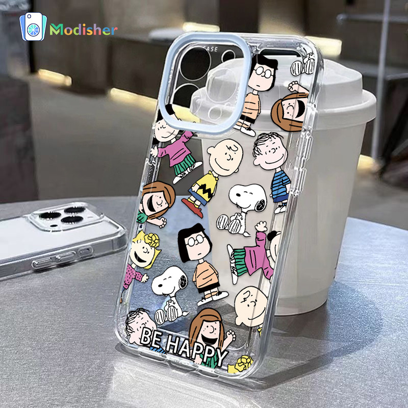 case iphone 13 Casing Ponsel Snoopy Cocok untuk iPhone 11 12 13 14 15 16 Pro Max X XR XS Max 7Plus 8