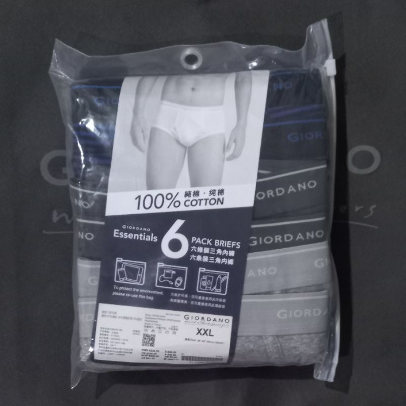 ( NO COD )  celana dalam pria 1 pack/6 pcs giordano original