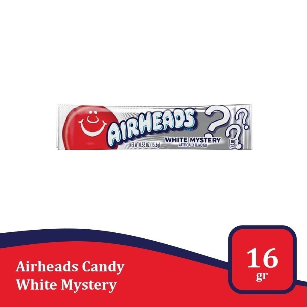 

AirHeads White Mystery 0.55-Oz - permen rasa buah import USA