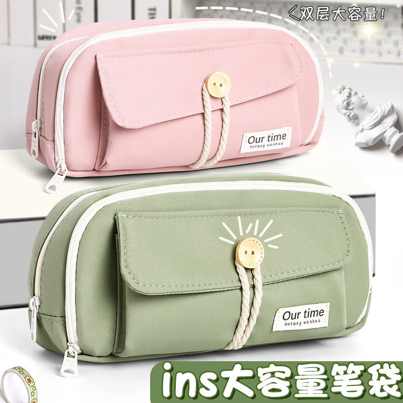 

Tempat Large Capacity Kawaii Pensil Korea Multi Sekat/Flip Pencil Bag/Stationery Organizer School Supplies/Kotak Penyimpanan Alat Tulis Murid Perempuan