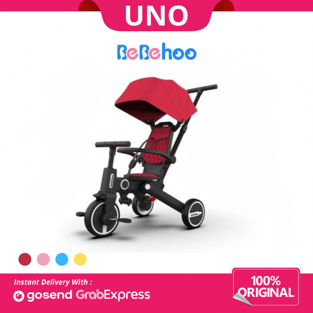 BEBEHOO GEN 2 7IN1 SMART FOLDING TRIKE STROLLER - Sepeda Anak 7 in 1