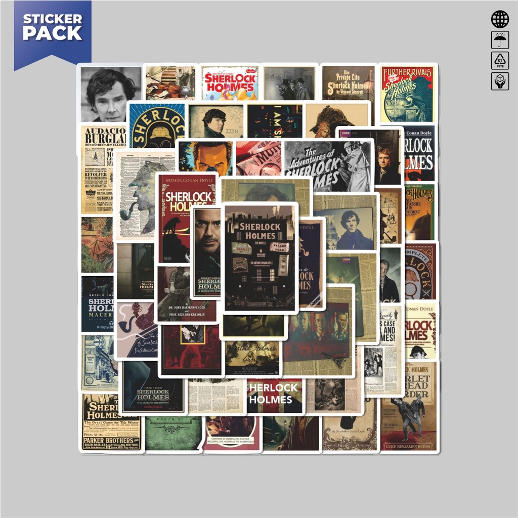

[100PCS]Stiker Pack Stiker Poster Gambar Detektif Sherlock Holmes Aesthetic Vinyl Anti Air Dekorasi Sticker Laptop Buku Journal Koper Helm Casing HP Gitar Helm Skateboard